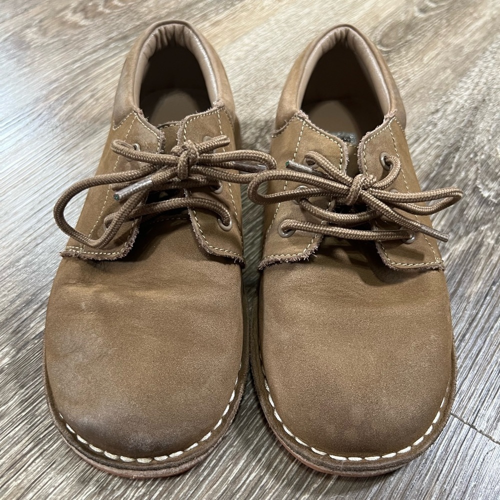 L'Amour Brown Leather children's shoes‎ sz:1